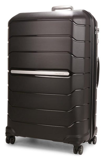 Samsonite Oc2lite 81cm Hardside Checked Suitcase Black Carousel 1