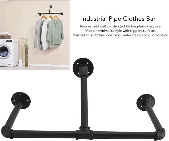 Wall Mounted Industrial Pipe Garment Rack-90CM New Carousel 5