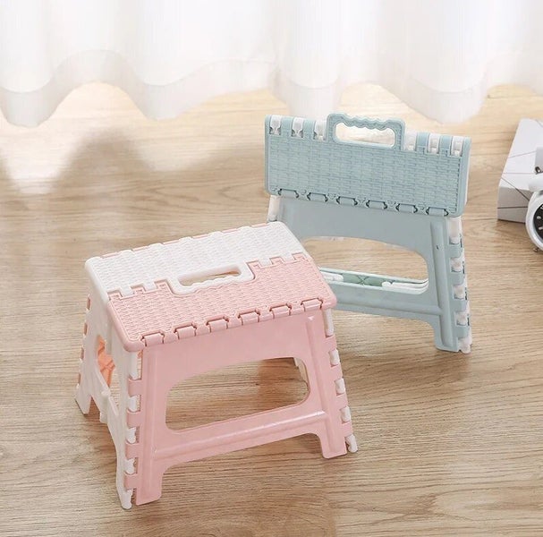 Portable Folding Plastic Bathroom Stool Children Adults Outdoor Carousel 2