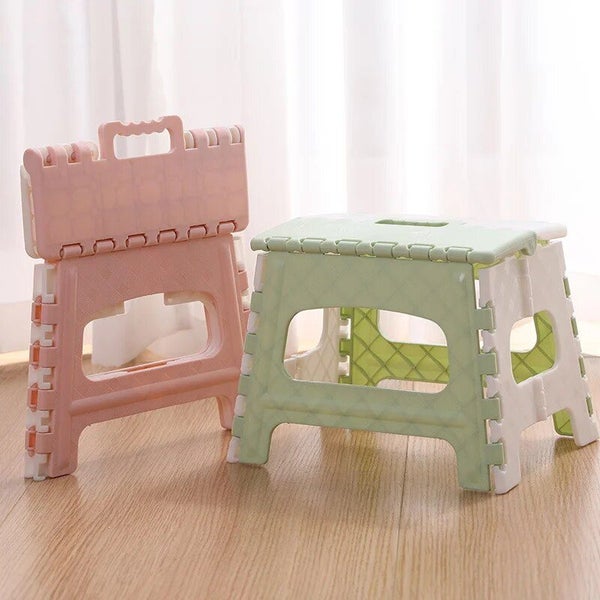 Portable Folding Plastic Bathroom Stool Children Adults Outdoor Carousel 4