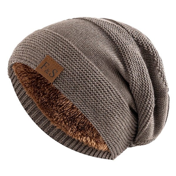 New Unisex Slouchy Winter Hats Add Fur Lined Men And Women Warm Carousel 2