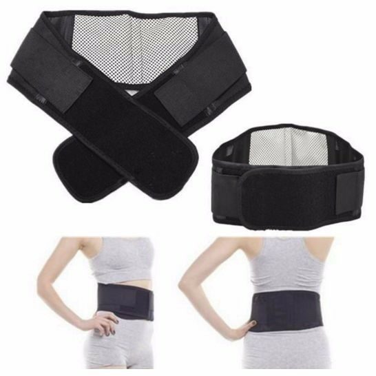 Adjustable Lower Back Support Heating Magnetic Belt Brace Pain Relief Waist Carousel 2