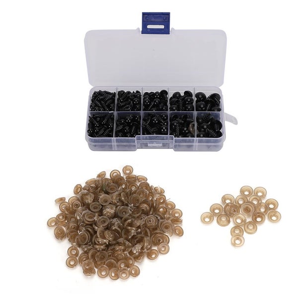 240pcs Safety Black Doll Eyes Plastic Screw Type for Teddy Bear Doll Animal Hand Carousel 1