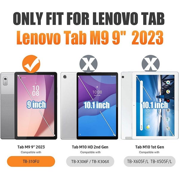 Lenovo Tab M9 HD 9 inch (TB-310FU) 2023 Hand Strap Stand Case-Black&Green Carousel 2