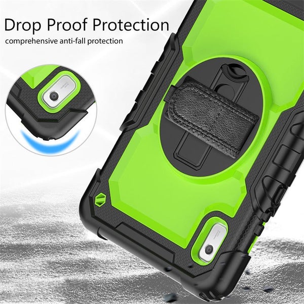 Lenovo Tab M9 HD 9 inch (TB-310FU) 2023 Hand Strap Stand Case-Black&Green Carousel 8