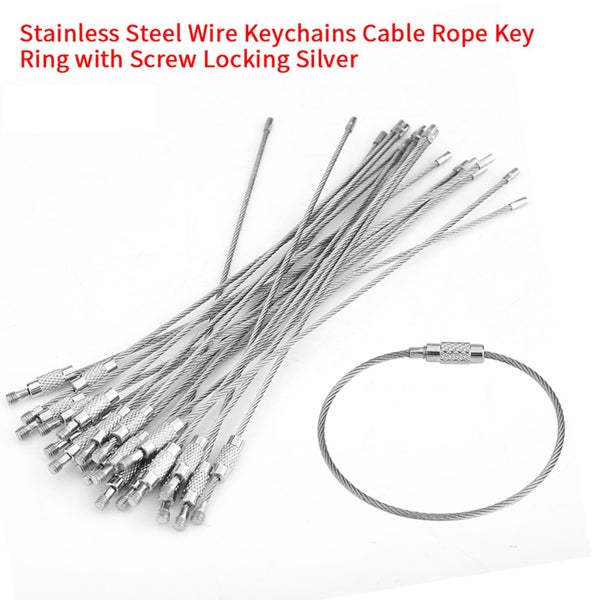 Wire Keychains Cable Rope Key Ring with Screw Carousel 1