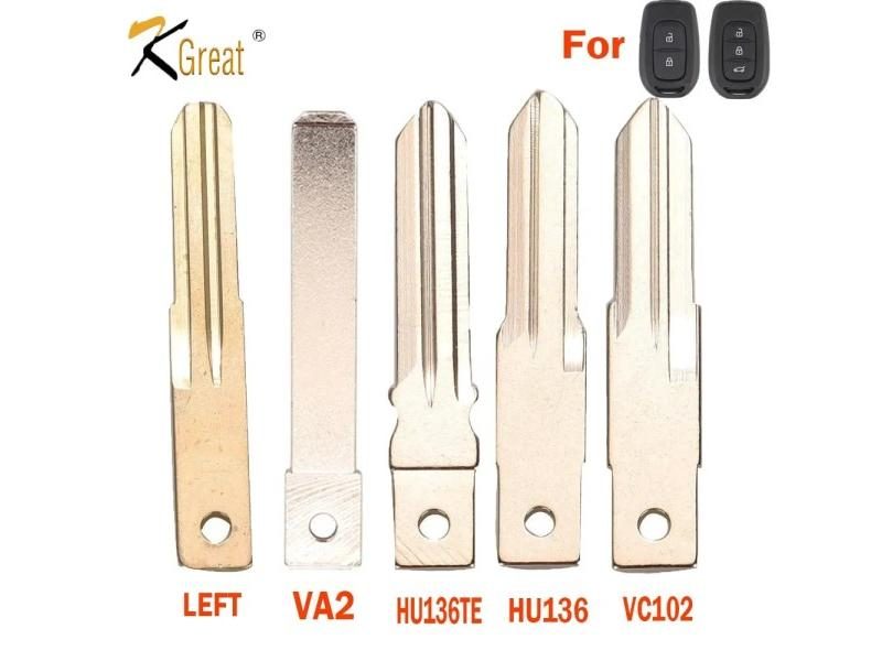 10pcs Remote Car Key Blade VAC102 VA2 HU136 HU136TE Key Blanks For Renault Carousel 2