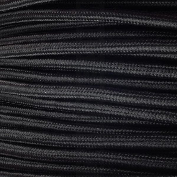 Lamp (Small Appliance) Cord 2-Core. Switched. 3M. Black Carousel 2