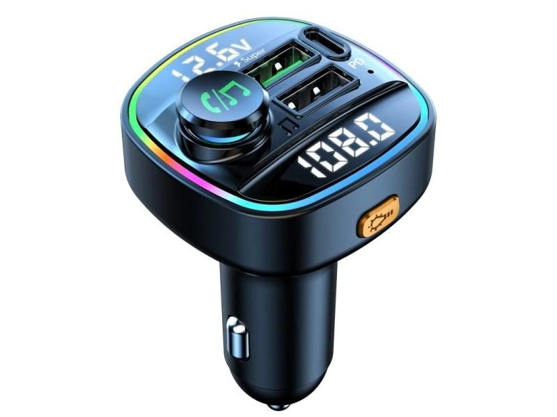 Bluetooth 5.0 FM Transmitter Handsfree Car Radio Modulator MP3 Player With Carousel 1