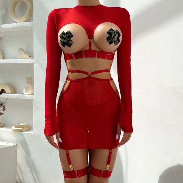 Ins European and American Style Sexy Underwear 5-Piece Set Sexy Carousel 2