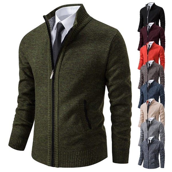 Autumn And Winter New Jersey Men's Casual Sports Coat Solid Carousel 2