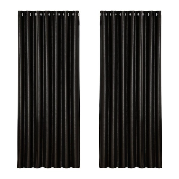 Artiss 2X Blockout Curtains Blackout Eyelet 240X230cm Curtains & Drapes Carousel 1
