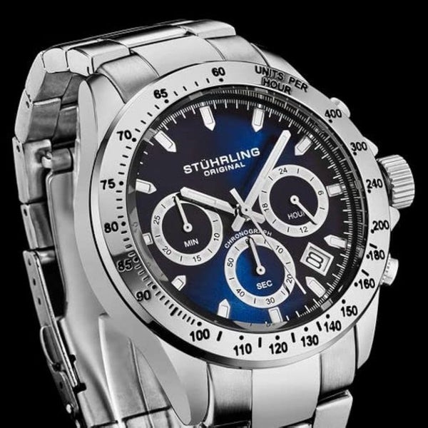 3 day Stührling Original Men’s Chronograph Watch S/S 3193 Carousel 1
