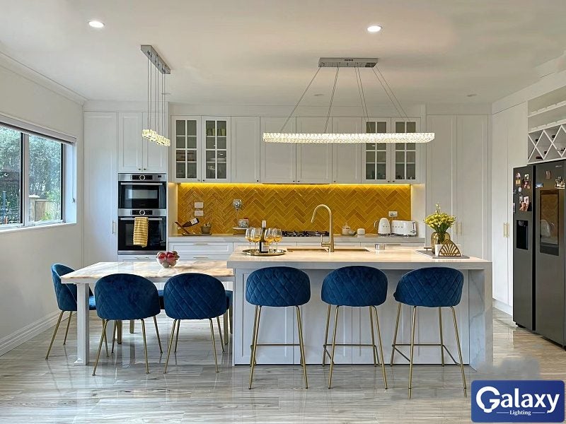 P213-70cm Color Change LED Crystal Pendant Light Carousel 6