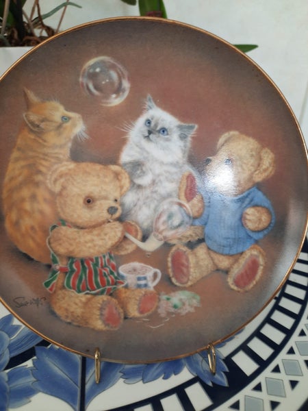 Franklin Mint Plate Heirloom Teddy Bear Collection Carousel 1