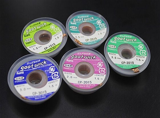 Solder Wick Copper Desoldering Braid 1.5m Various Widths 1.5mm 2.0mm 2.5mm 3.0mm Carousel 2