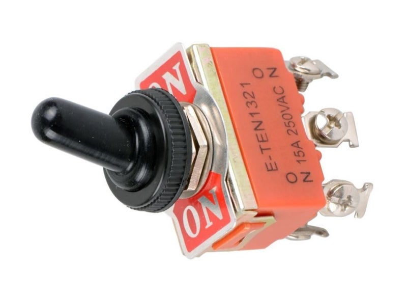 Switch Motor Reversing DPDT ON OFF ON centre OFF 15A with rubber boot RB7 Carousel 2
