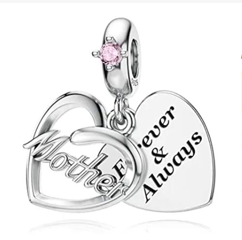 Sterling Silver Mother Forever & Always Charm Carousel 1