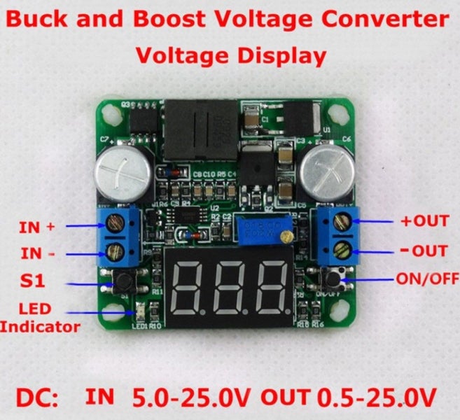 DC Voltage converter Down/Up Buck Boost -Voltmeter GC4 Carousel 5