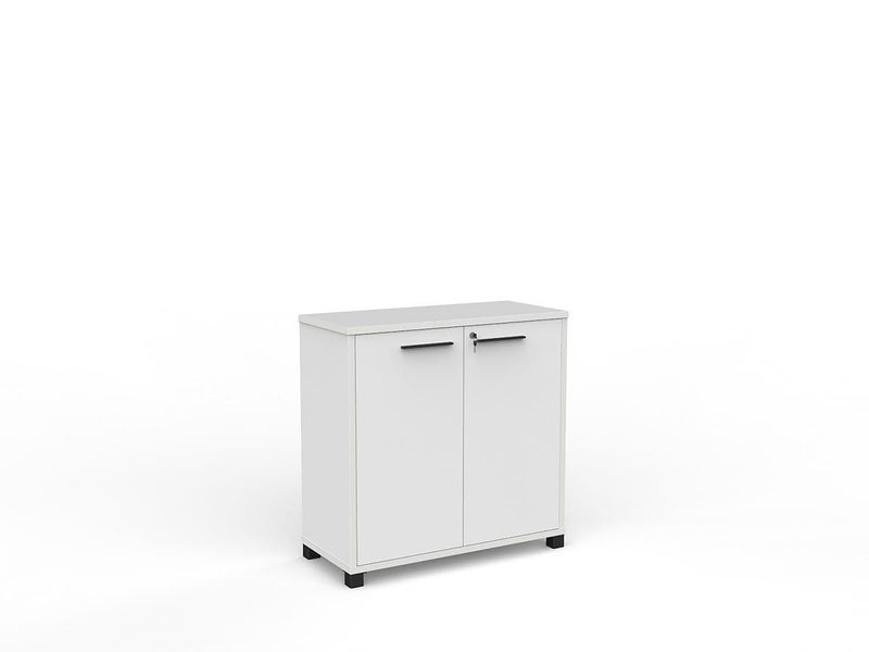 Knight's Cubit 900mm Cupboard - White Carousel 1
