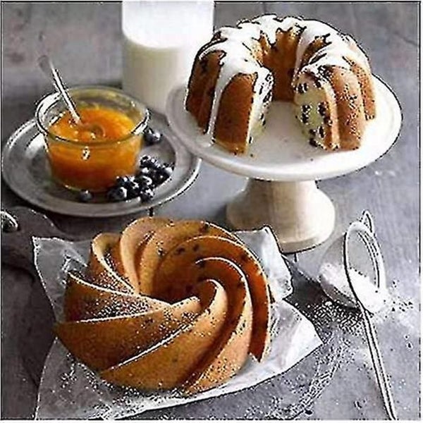 Silicone Baking Molds 2-pack, Fluted Round Cake Pan, Non-stick Cake Pan For Jell Carousel 3