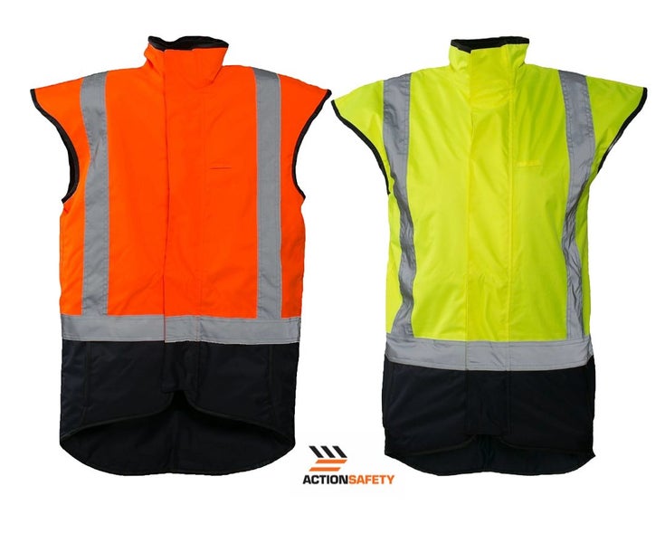 Caution StormPro DN Fleece Lined Vest - Orange/Navy or Yellow/Navy - XS to 8XL Carousel 1