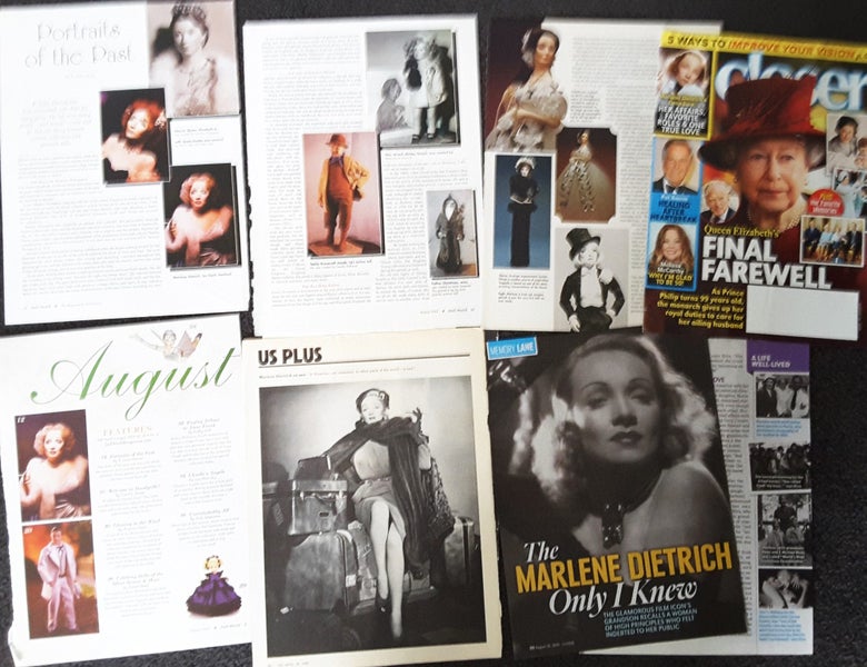 Movie magazine clippings: Bette Davis, Sophia Loren, Rita Hayworth Carousel 1