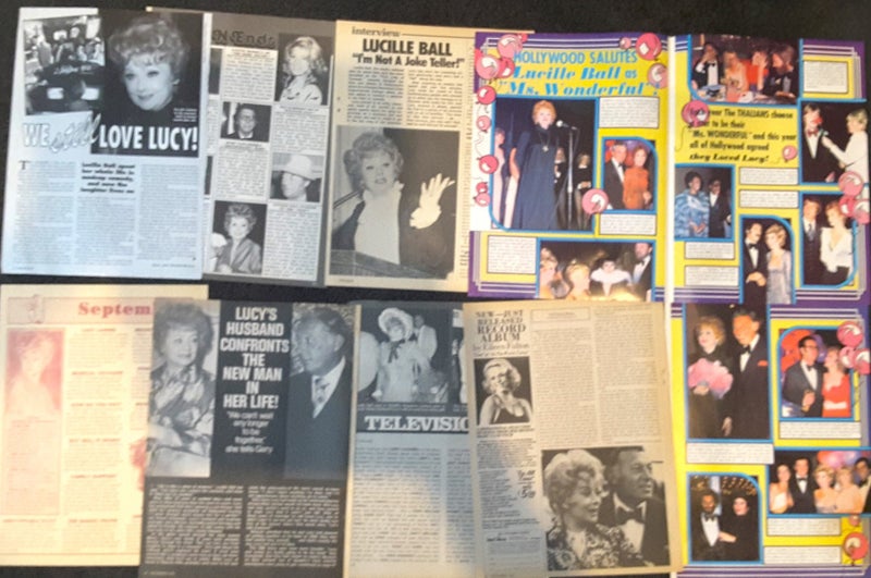 TV magazine clippings: Lucille Ball, Joan Rivers, Phyllis Diller, Ann Jillian Carousel 1