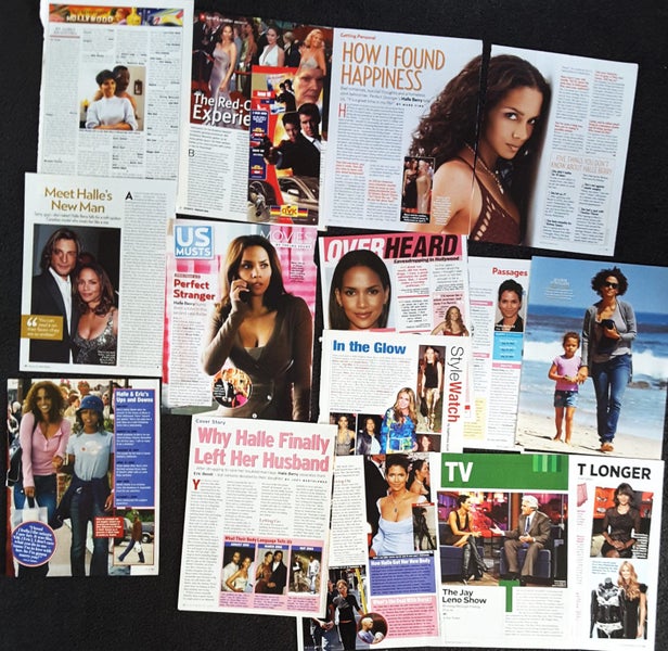 Movie magazine clippings: Halle Berry, Meryl Streep, Sigourney Weaver Carousel 1