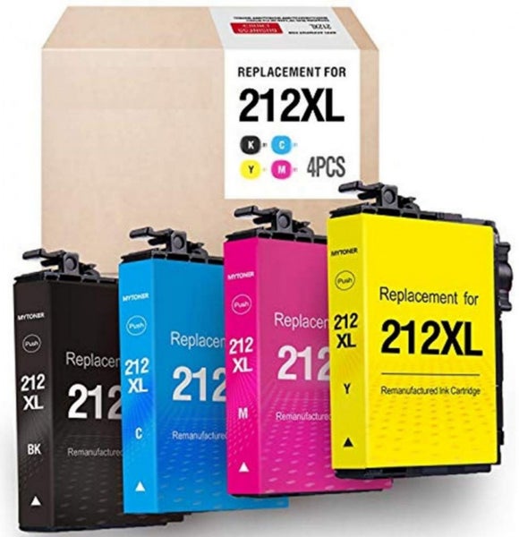 Compatible Epson 212XL Black + 212 XL Colour (C, M, Y) -Ink Cartridge Value Pack Carousel 1