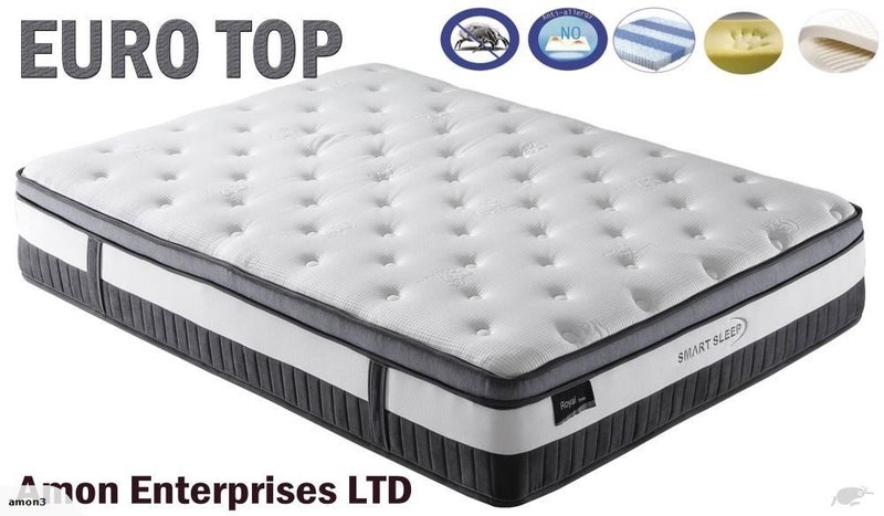 Mattress / Double Size Mattress with Latex and Memory Foam - EURO TOP MATTRESS Carousel 1