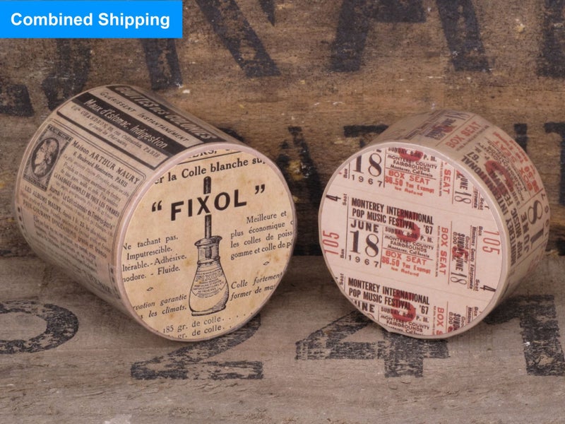 STOCK SELLOUT, LAST PIECES! Washi Tape. 2 Rolls Perfect for Scrapbooking Carousel 1