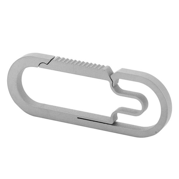 Keyring Keychain Split Ring Chain Round Key Rings Titanium Alloy for Outdoor Use Carousel 1