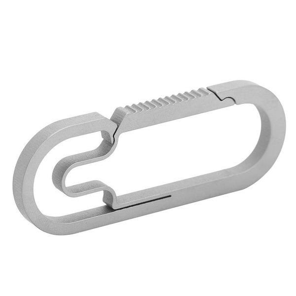 Keyring Keychain Split Ring Chain Round Key Rings Titanium Alloy for Outdoor Use Carousel 2