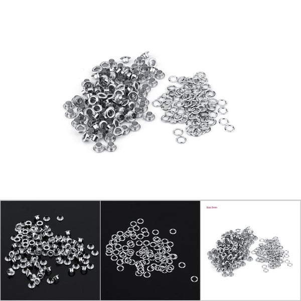 Grommets Scrapbooking Leather Craft (Silver) Carousel 3