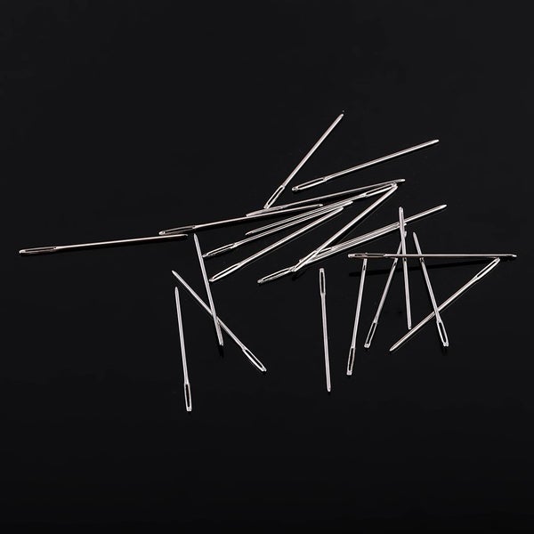 20pcs Silver Large round Eye Knitter Needles for Sewing Embroidery 52mm length Carousel 1