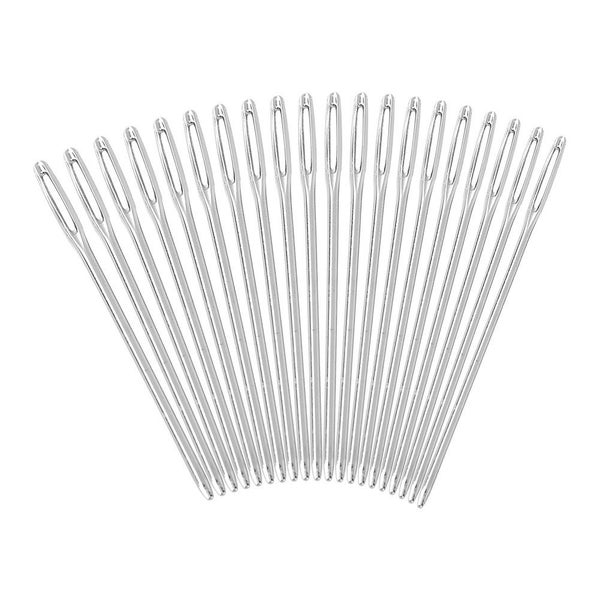 20pcs Silver Large round Eye Knitter Needles for Sewing Embroidery 52mm length Carousel 2