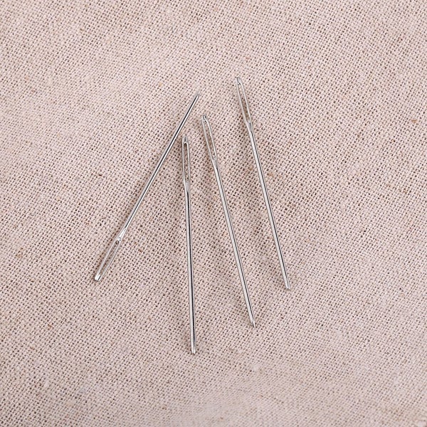 20pcs Silver Large round Eye Knitter Needles for Sewing Embroidery 52mm length Carousel 3