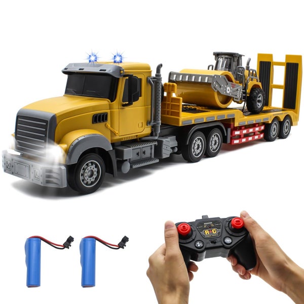 RC Semi Truck with Trailer 1:24 RC Semi-Trailer Engineering Tractor Carousel 1