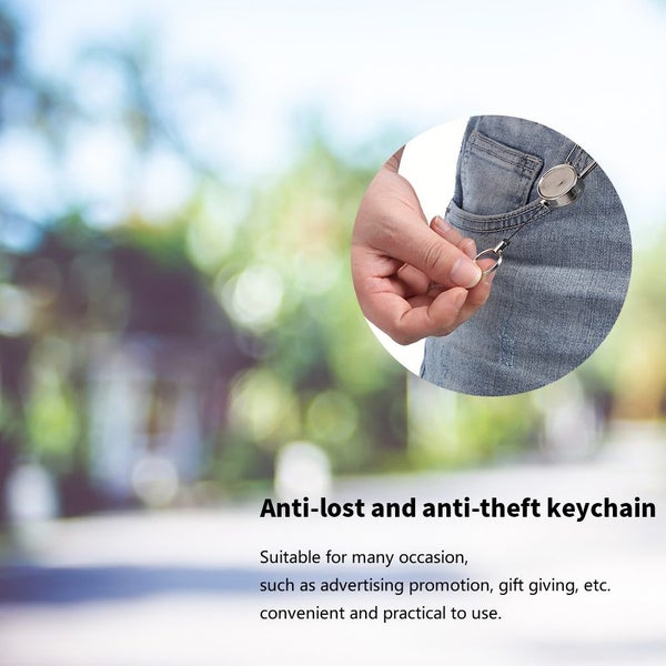 2.5cm Metal High Resiliency Nylon Rope Key Chain Anti-lost Antitheft Key Ring Carousel 1