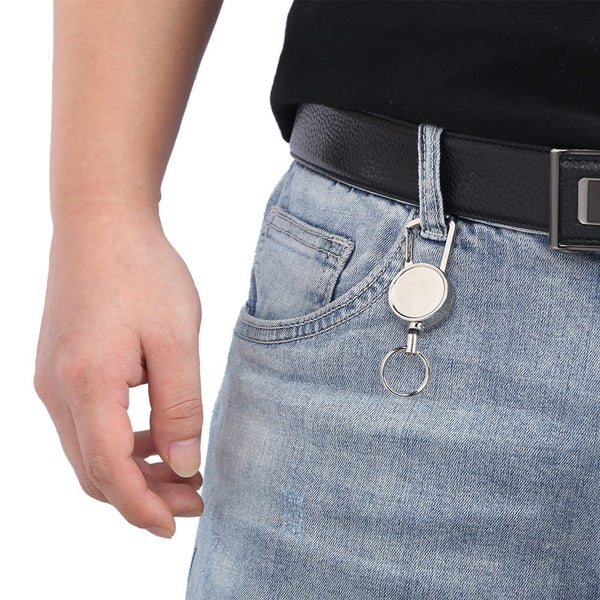 2.5cm Metal High Resiliency Nylon Rope Key Chain Anti-lost Antitheft Key Ring Carousel 3