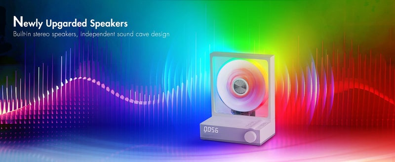 CD Player Portable Bluetooth 5.3 Desktop CD Player with RGB Lights Portable CD P Carousel 2