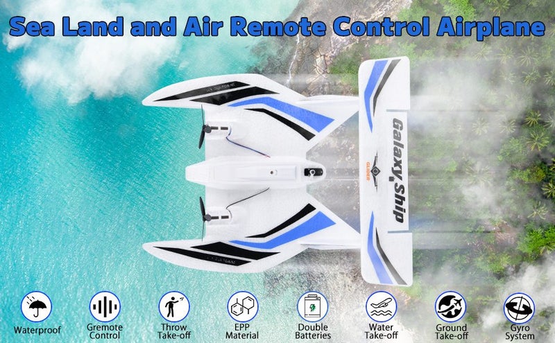 Hobby RC Airplanes,Sea Land & Air RC Plane,2.4GHZ Waterproof Rc Aircraft  Carousel 2
