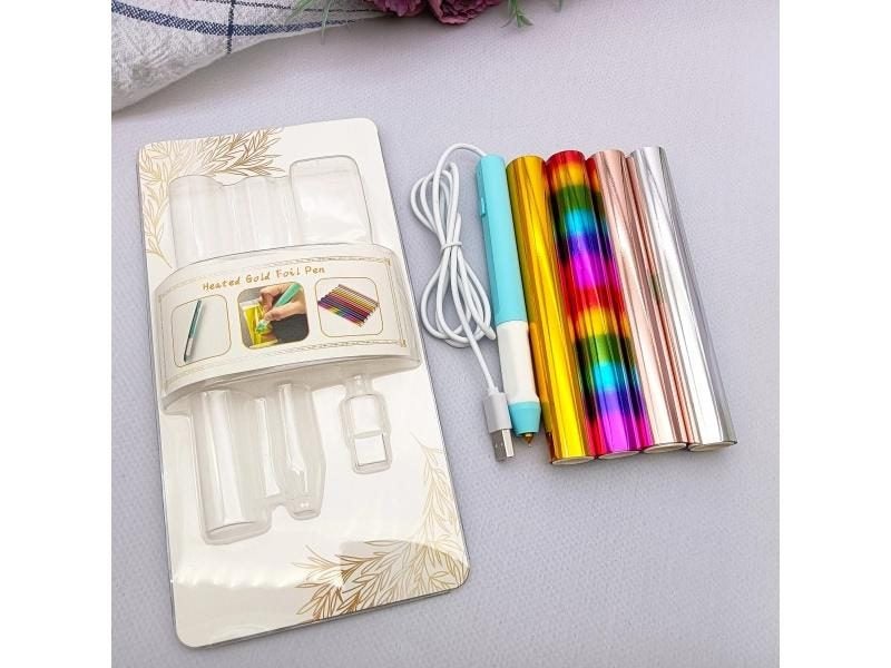 Heated Hot Foil Pen Electric Foil Quill Tool Kit For Scrapbook Craft Carousel 1