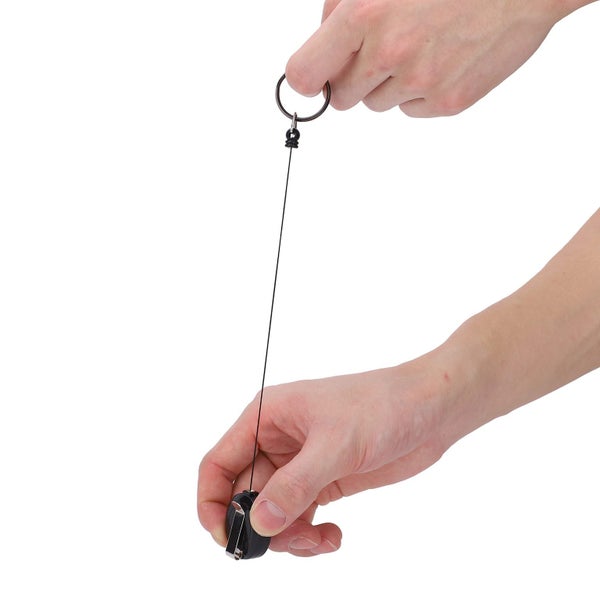 10Pcs/Set Nylon Rope Telescopic Key Chain Easy Pull Buckle Anti-Theft Key Ring Carousel 1