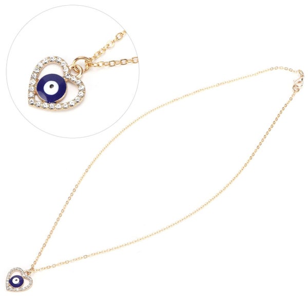 Evil Eye Necklace Heart Water Wave Chain Carousel 1