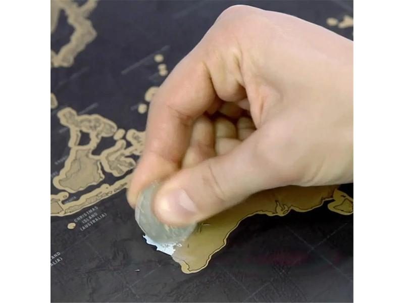 Scratch Map World Map Wall Black Gold Foil Scratch Off Foil Layer Coating Mapa Carousel 1