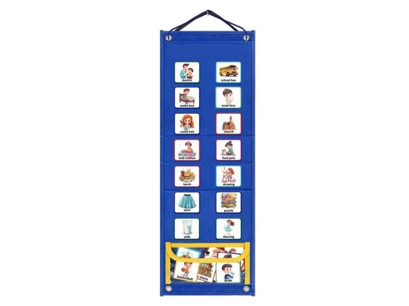 Teaching Kids Visual Schedule Chart 2-in-1 Daily Chore Routine Language Carousel 1