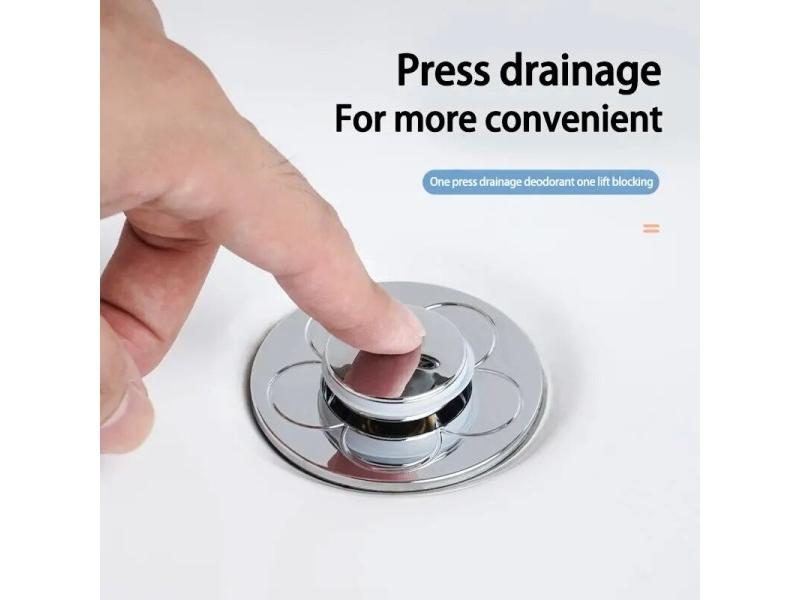 Washbasin Pressing Water Plug Copper Core Drain Filter Anti-blocking Odor Carousel 1