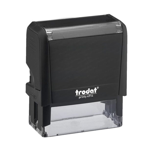 Custom Made Rubber Stamp, Self-Inking, 63mm x 25mm Print Area, Trodat 4914 Carousel 2